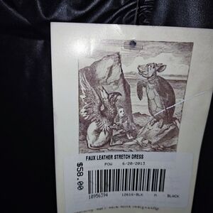 Black Faux Leather Stretch Dress